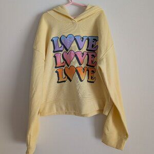 Yellow girls Hoodie "love"